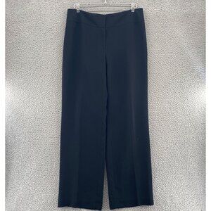 Kasper Pants Womens 10 Black Wide Leg Trousers Relaxed Fit Office Career Work